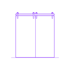 Buildings Surface Mounted Doors Bypassing Solid Flush Outline Svg Vector, Free Vectors File